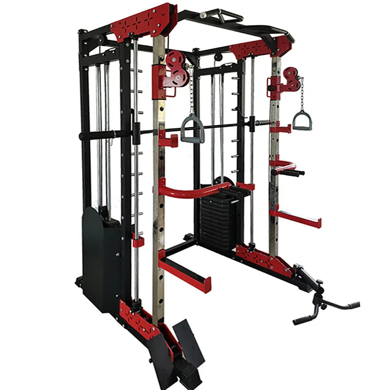 Factory Gym Equipment Multi Function Hack Squat Rack Smith Trainer Machine Power Rack Cable Crossover