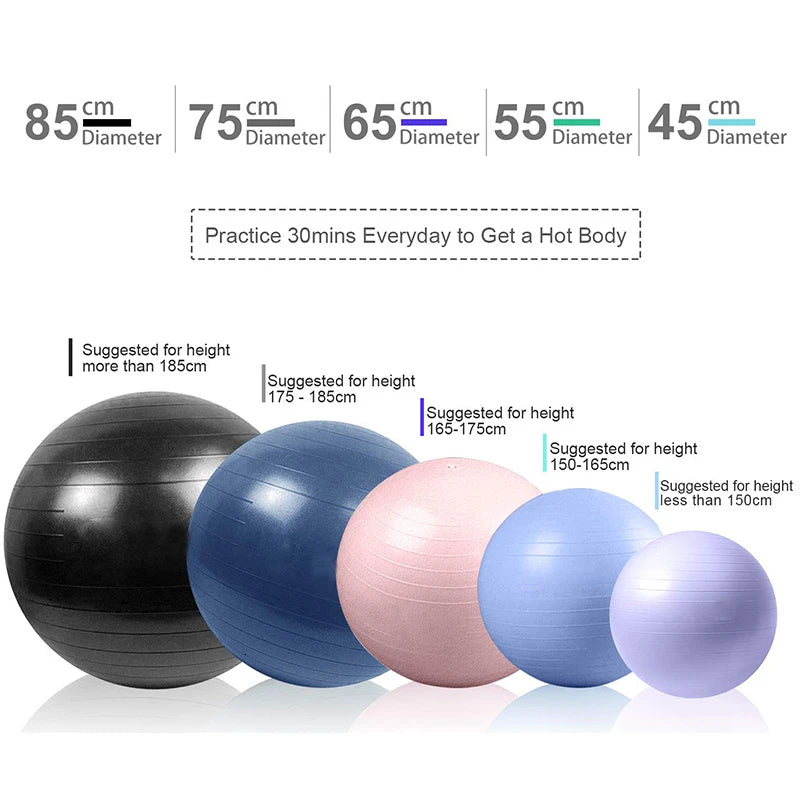 Anti Slip Large Gym Grade Birthing Ball for Pregnancy, Fitness, Balance, Workout and Physical Therapy Easy Clean Yoga Ball