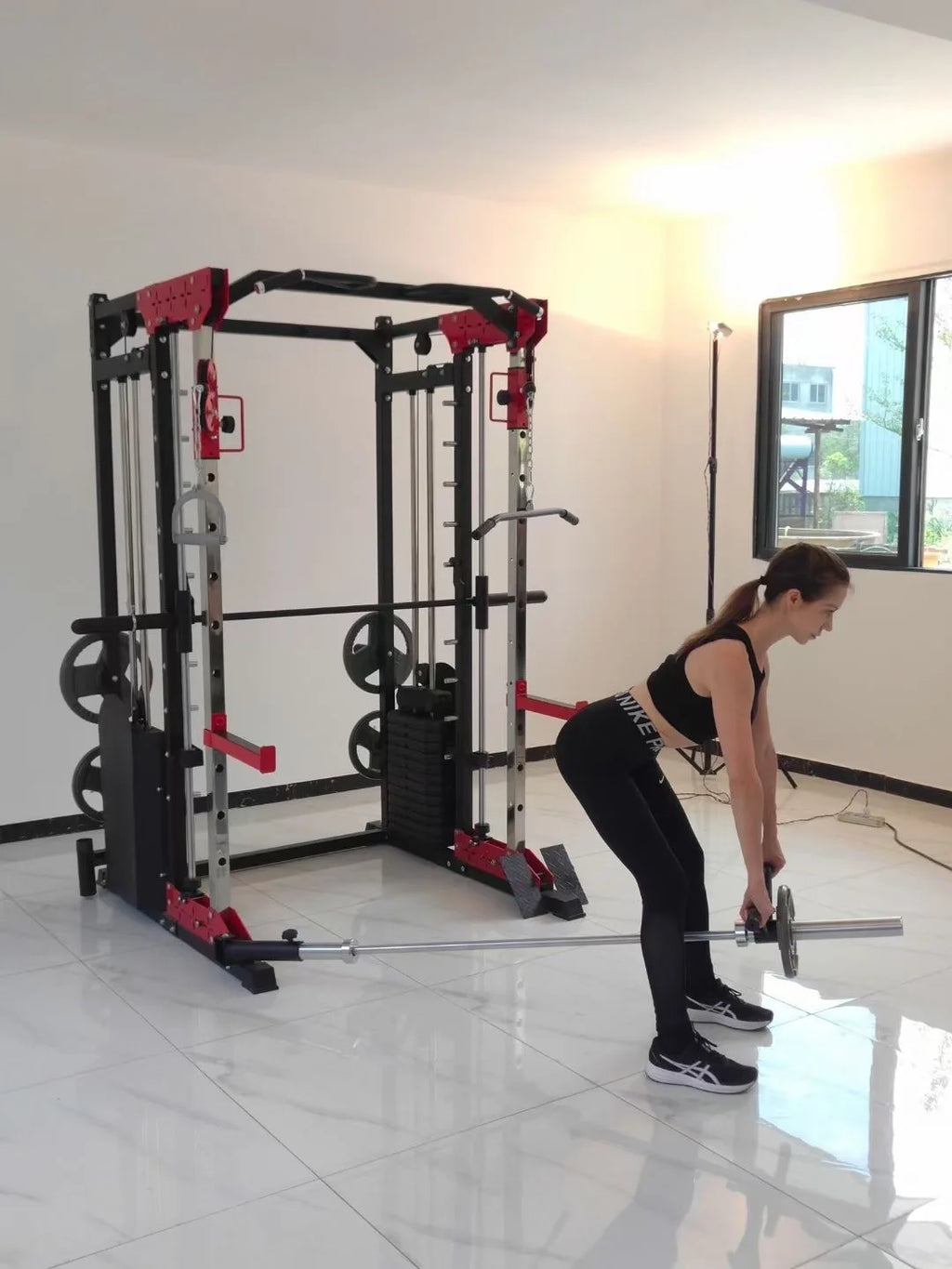Factory Gym Equipment Multi Function Hack Squat Rack Smith Trainer Machine Power Rack Cable Crossover