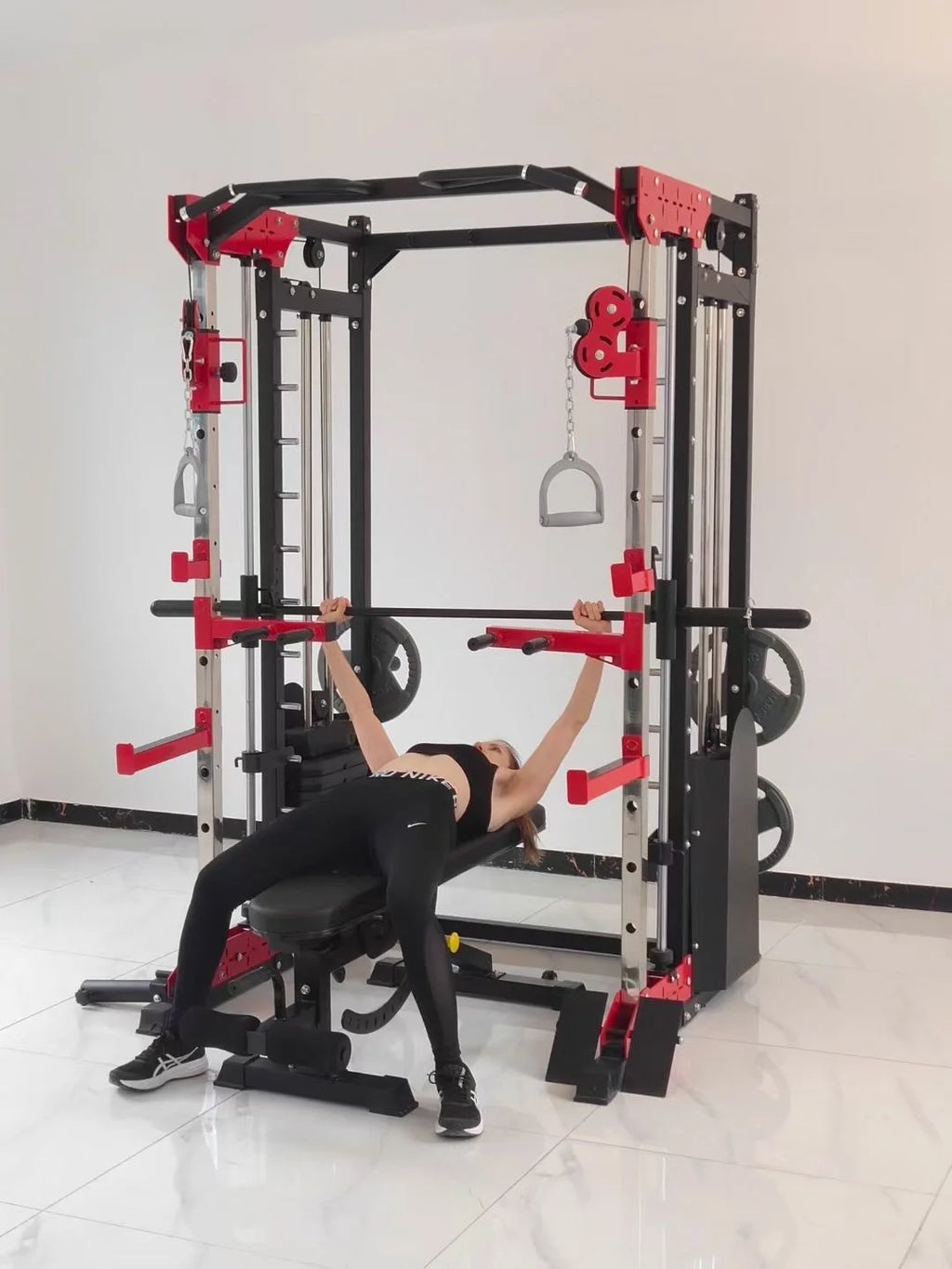 Factory Gym Equipment Multi Function Hack Squat Rack Smith Trainer Machine Power Rack Cable Crossover
