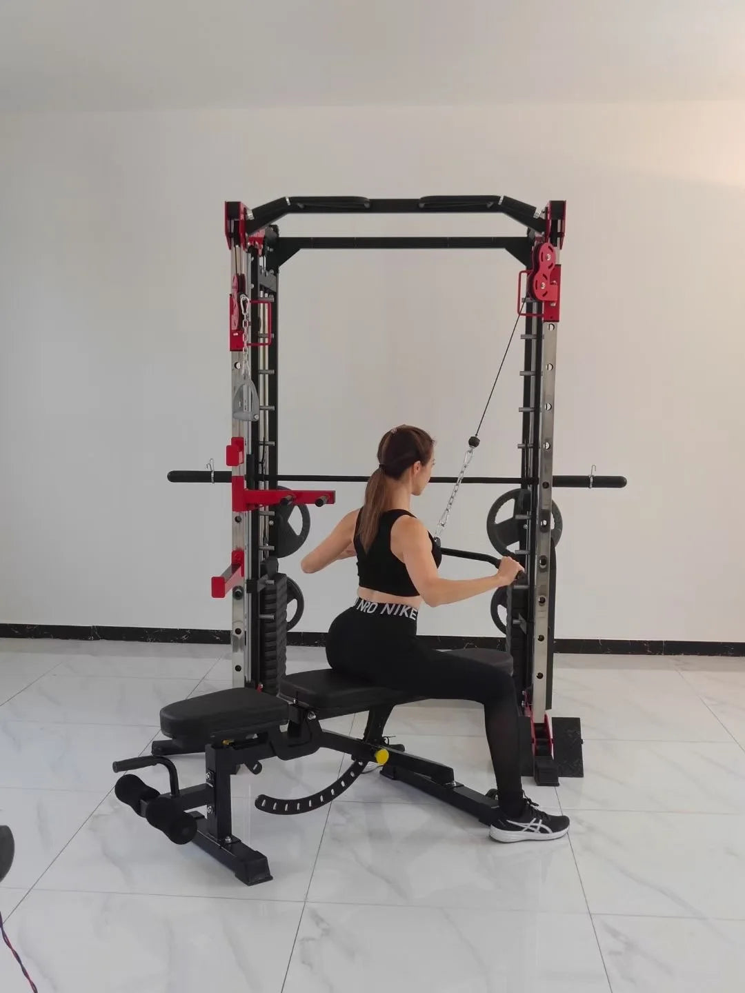 Factory Gym Equipment Multi Function Hack Squat Rack Smith Trainer Machine Power Rack Cable Crossover