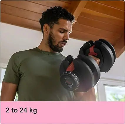 24KG/40KG Free Weight Gym Equipment Home Gym Fitness Stainless Steel High Chromed Dumbbell Adjustable Dumbbells