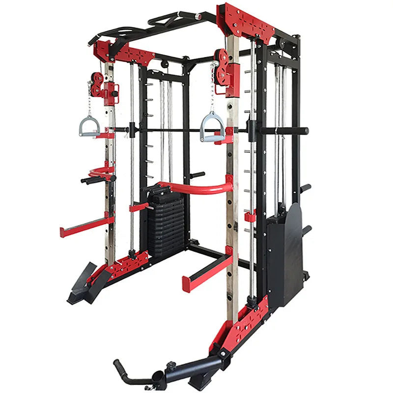 Factory Gym Equipment Multi Function Hack Squat Rack Smith Trainer Machine Power Rack Cable Crossover