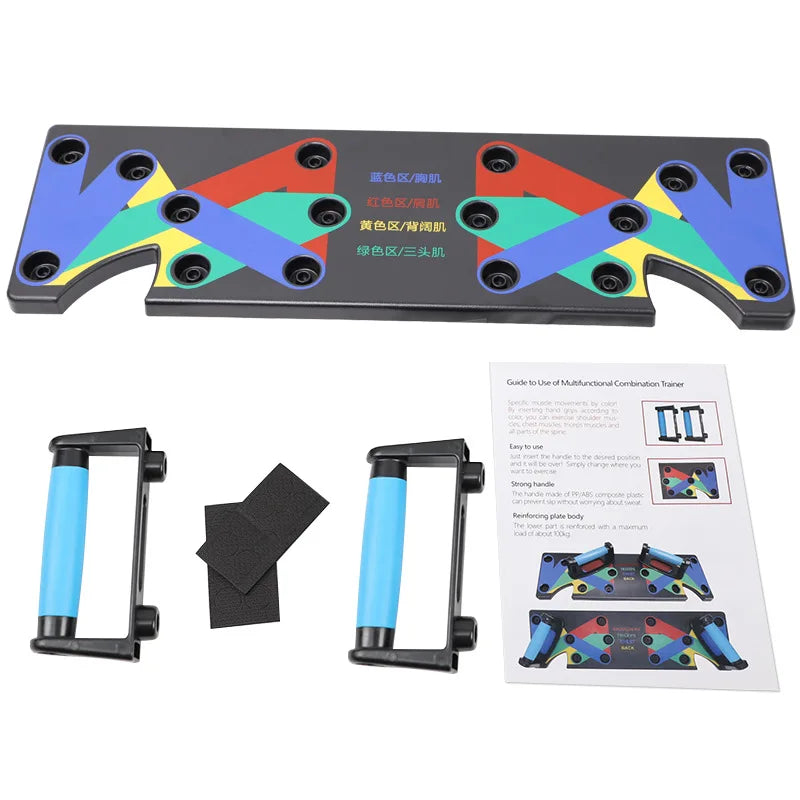 Chaoran 9-in-1 Eco-friendly Home Fitness Equipment ABS Push-Up Frame Male Chest Arm Muscle Dip Training Multifunctional I-Shaped