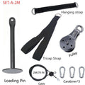 Silent Gym Cable Pulley System with Rotation Multi-Functional Stainless Steel DIY Home Gym Equipment for Biceps Triceps Training